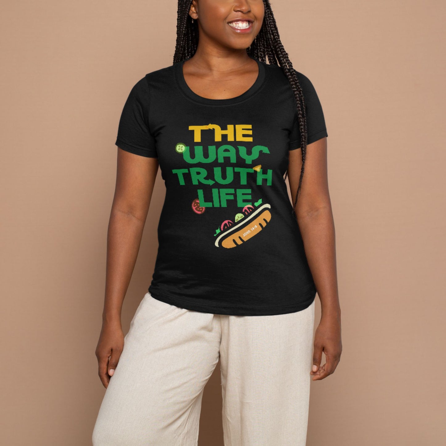 T-shirt - Women - Regular Fit - The Way Truth Life - John 14:6