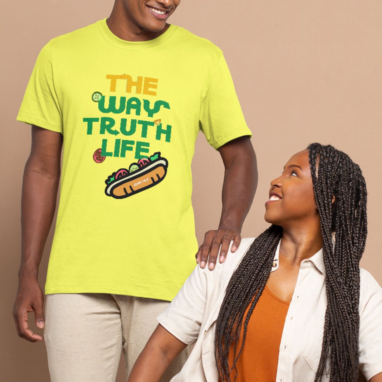 T-shirt - Men - Regular Fit - The Way Truth Life - John 14:6