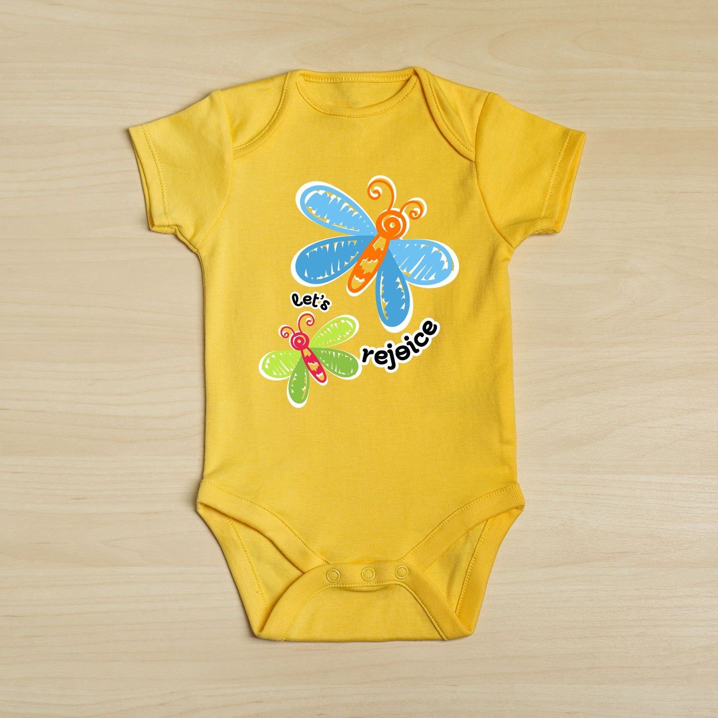 Baby Romper - Let's rejoice - Front print