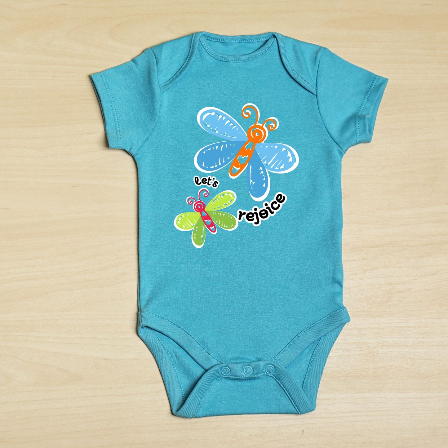 Baby Romper - Let's rejoice - Front print