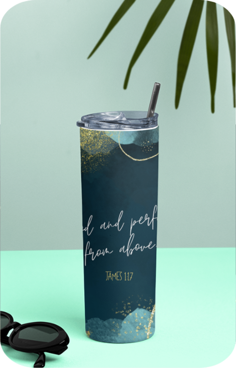 Tumbler Bottle - James 1:17 - Father of Lights