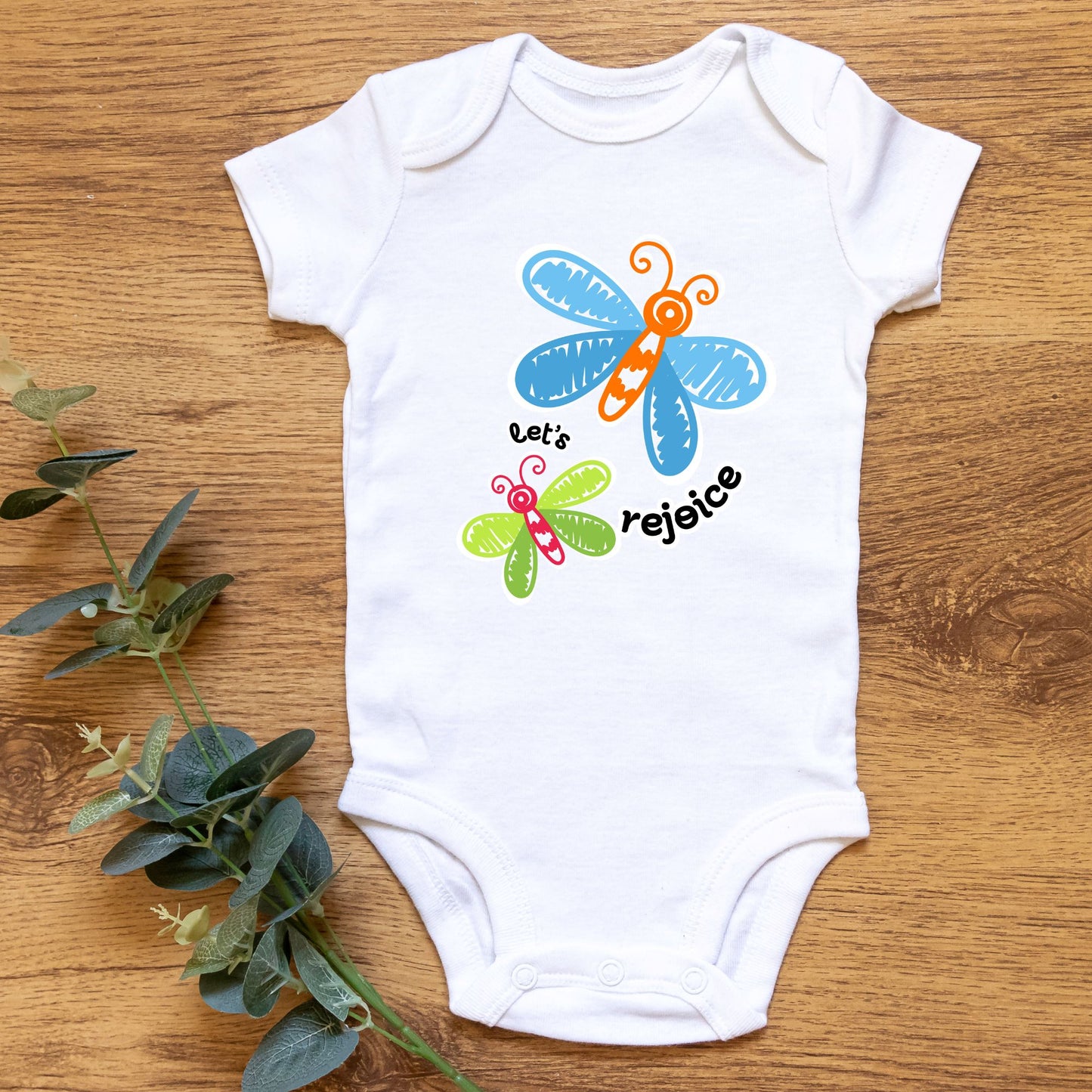Baby Romper - Let's rejoice - Front print