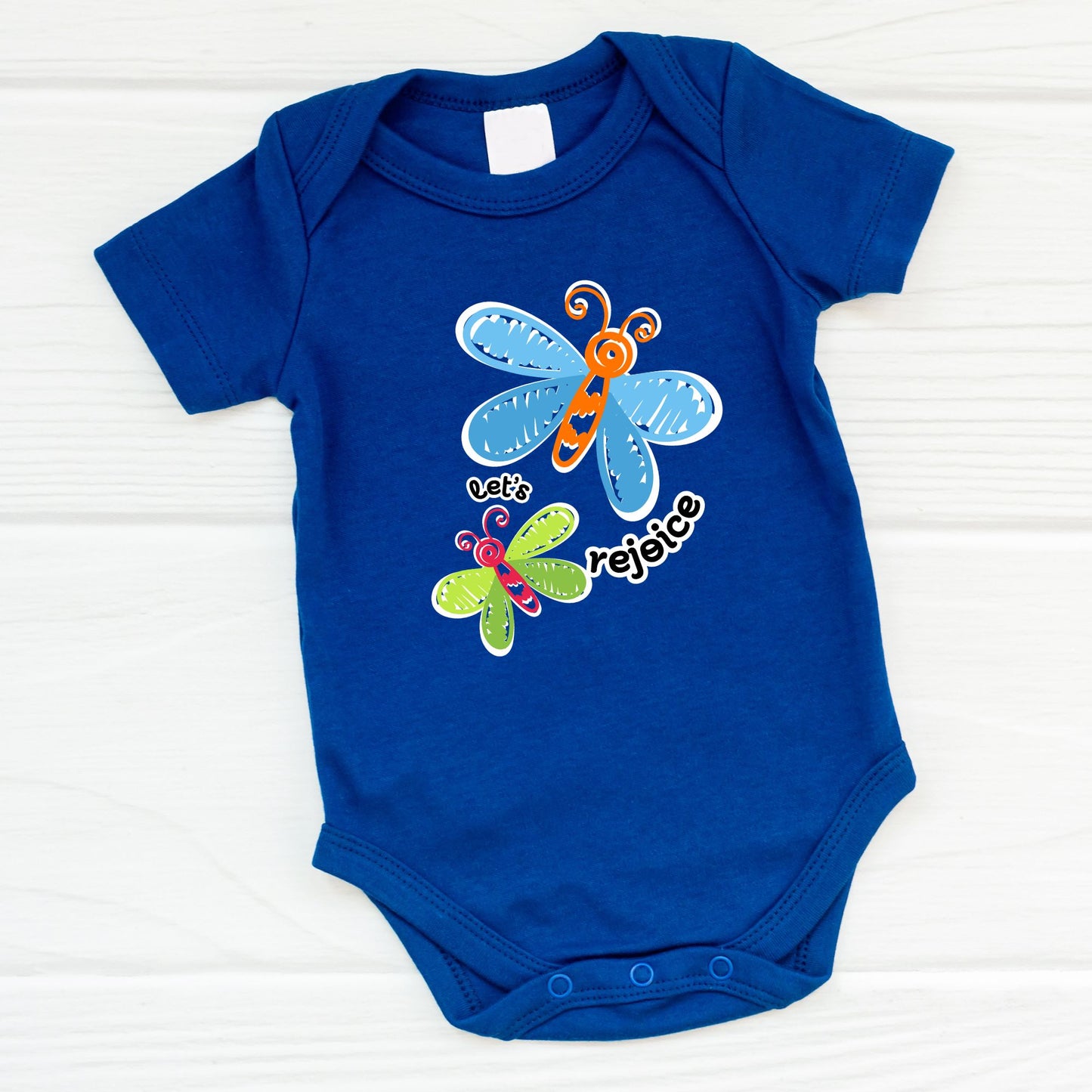 Baby Romper - Let's rejoice - Front print