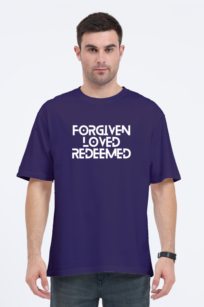 T-shirt - Unisex - Oversized - Forgiven.Loved.Redeemed