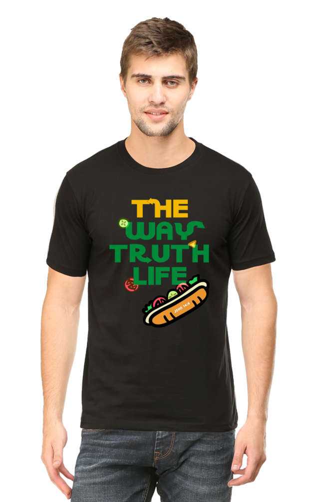 T-shirt - Men - Regular Fit - The Way Truth Life - John 14:6