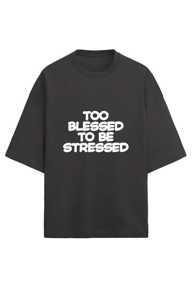 Too blessed to be stressed - Terry - Puff print