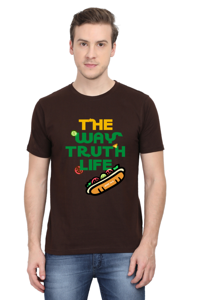 T-shirt - Men - Regular Fit - The Way Truth Life - John 14:6
