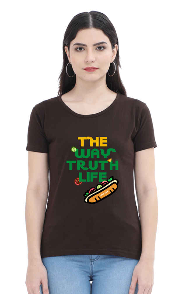 T-shirt - Women - Regular Fit - The Way Truth Life - John 14:6