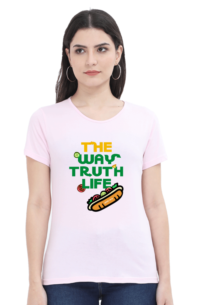 T-shirt - Women - Regular Fit - The Way Truth Life - John 14:6