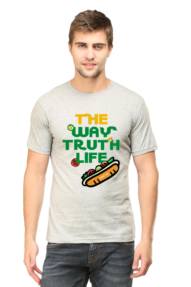 T-shirt - Men - Regular Fit - The Way Truth Life - John 14:6