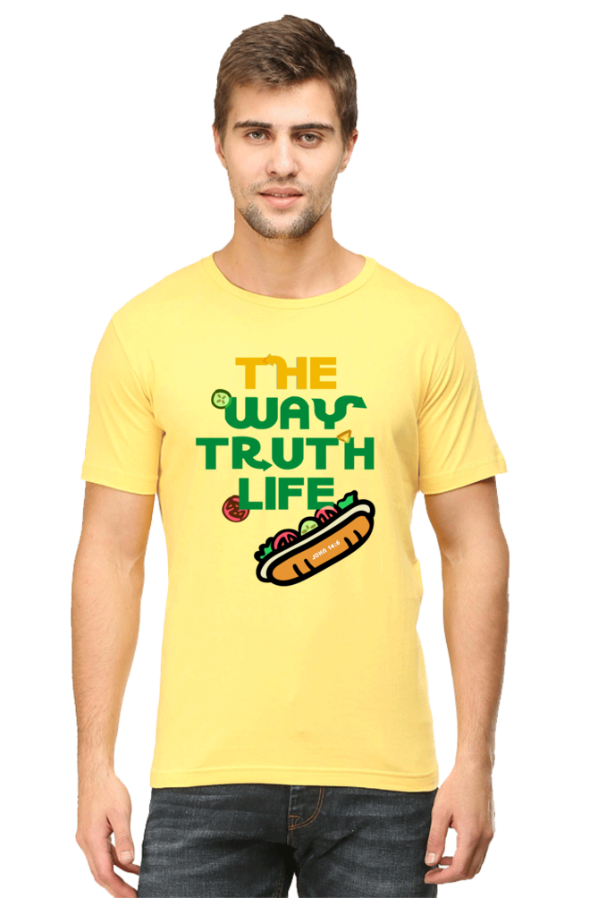 T-shirt - Men - Regular Fit - The Way Truth Life - John 14:6