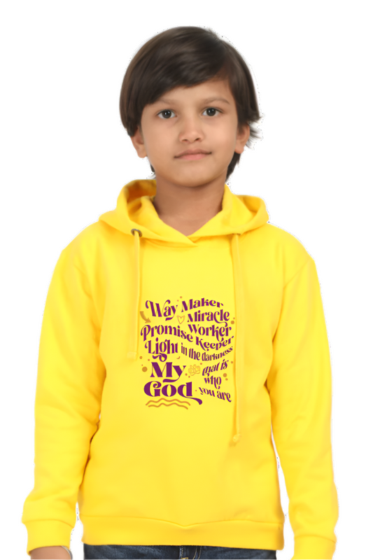 Hooded Sweatshirt for Kids - Way Maker, Miracle Worker