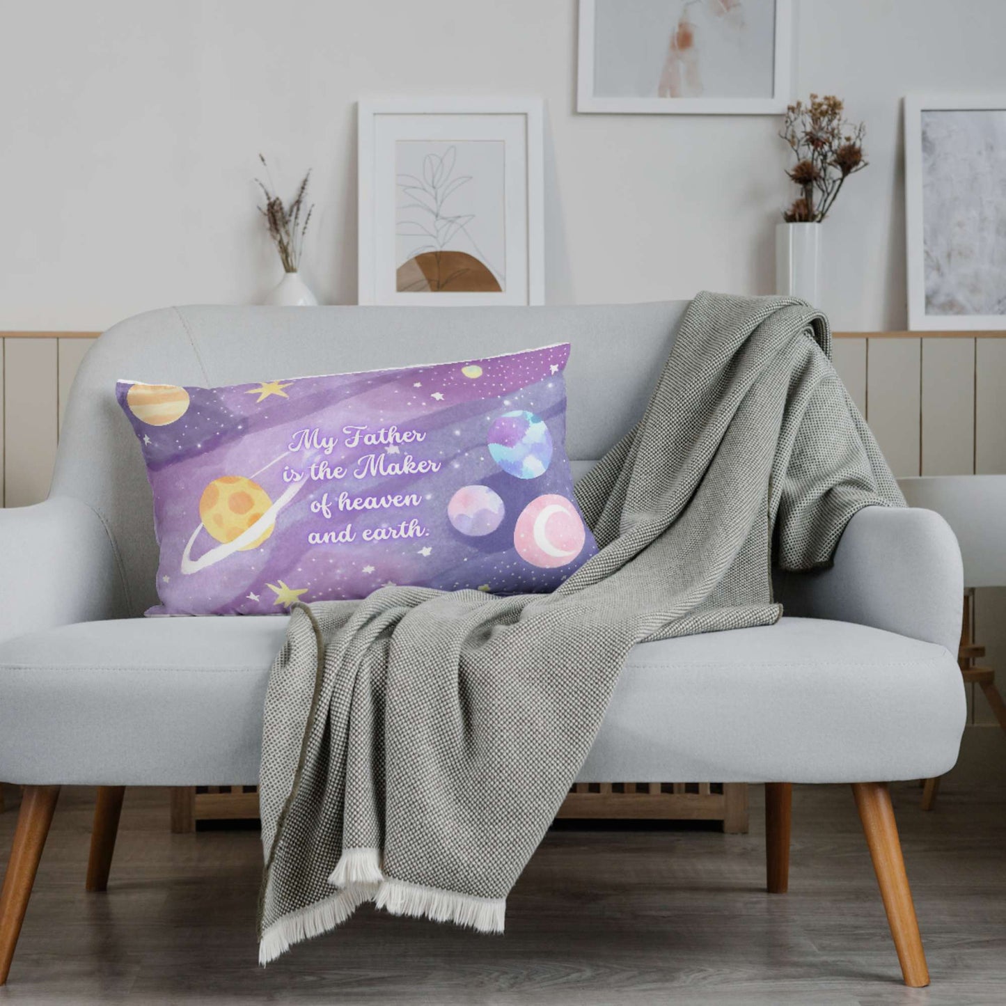 Pillow covers | All over print | Galaxy | Maker of Heaven & Earth | Purple