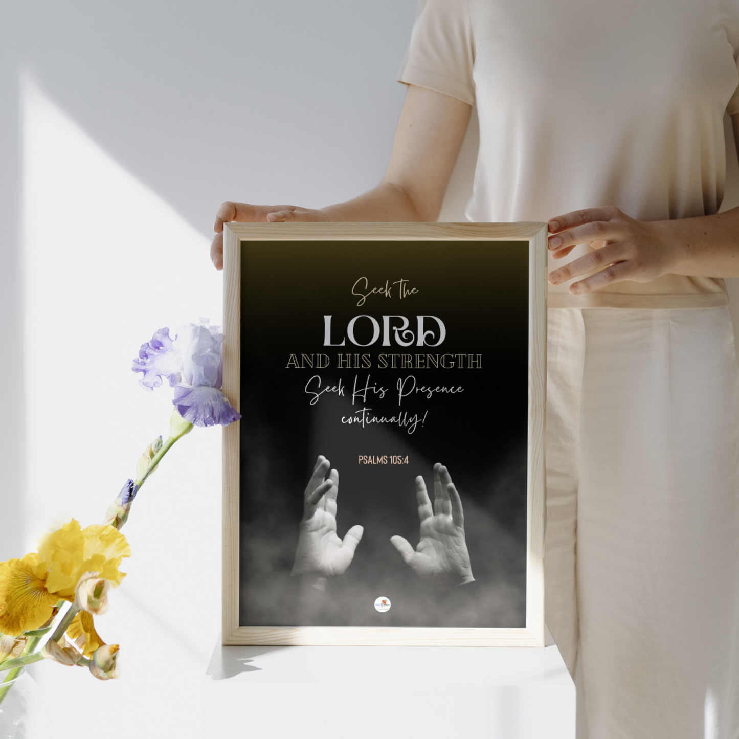 Bible verse frame - English - A4 - Psalms 105:4