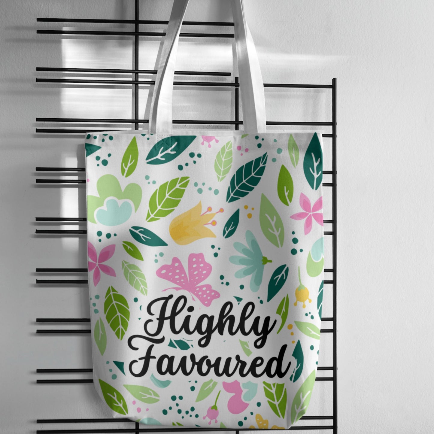 Tote bag - Pastel floral - Highly favoured - All Over Print