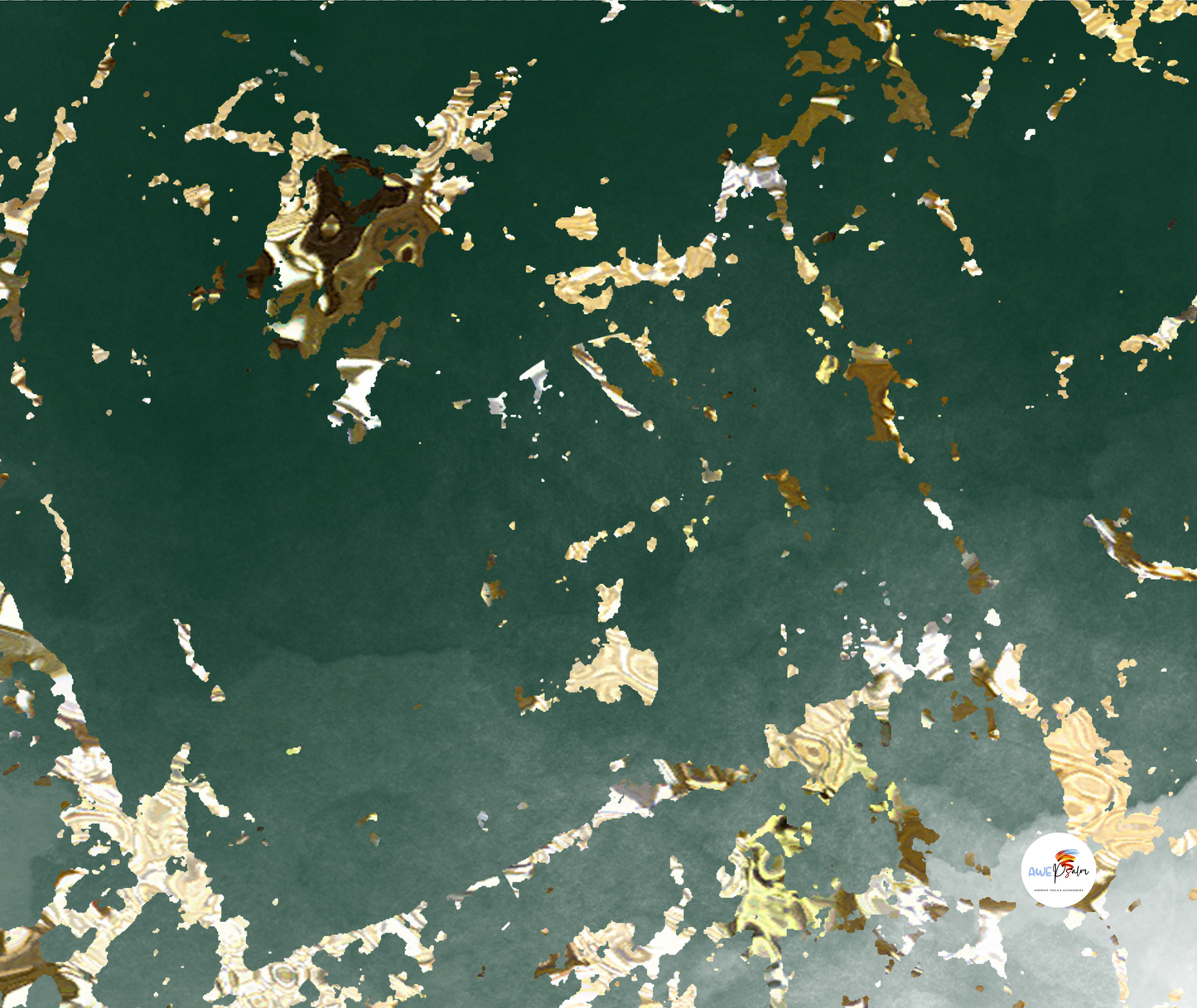 Tumbler Bottle - Teal Gold glaze - Generic