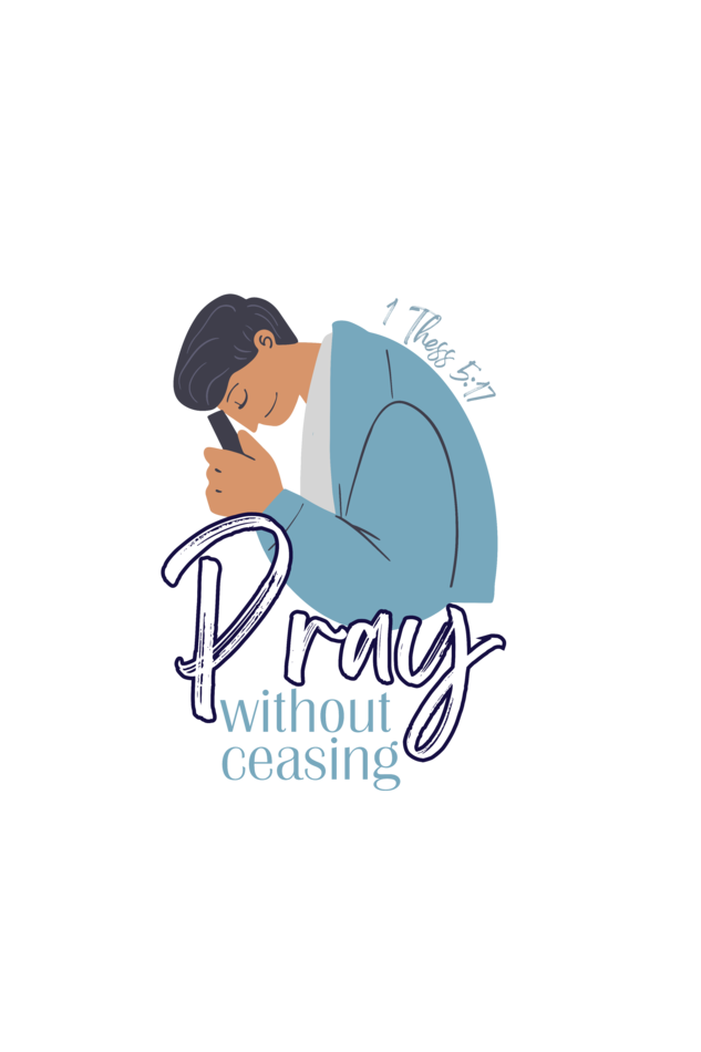 T-shirt - Unisex - Oversized - Pray without ceasing - 1 Thess 5:17