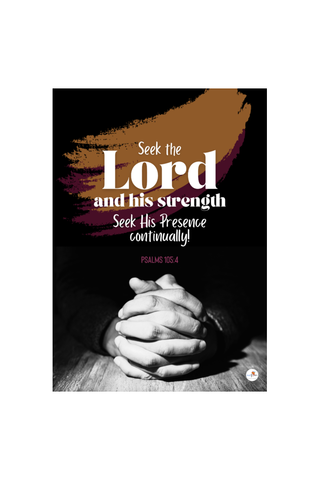 Bible verse frame - English - A4 - Psalms 105:4