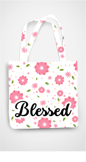Tote bag - Cherry blossom - Blessed - All Over Print