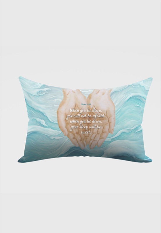 Pillow covers | All over print | Waves | Prov 3:24 | Blues
