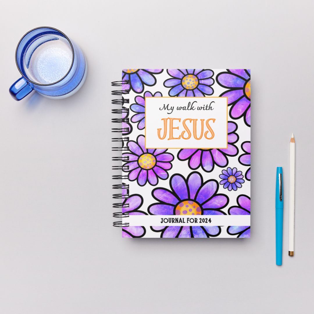 Journal - My walk with Jesus - Purple flowers