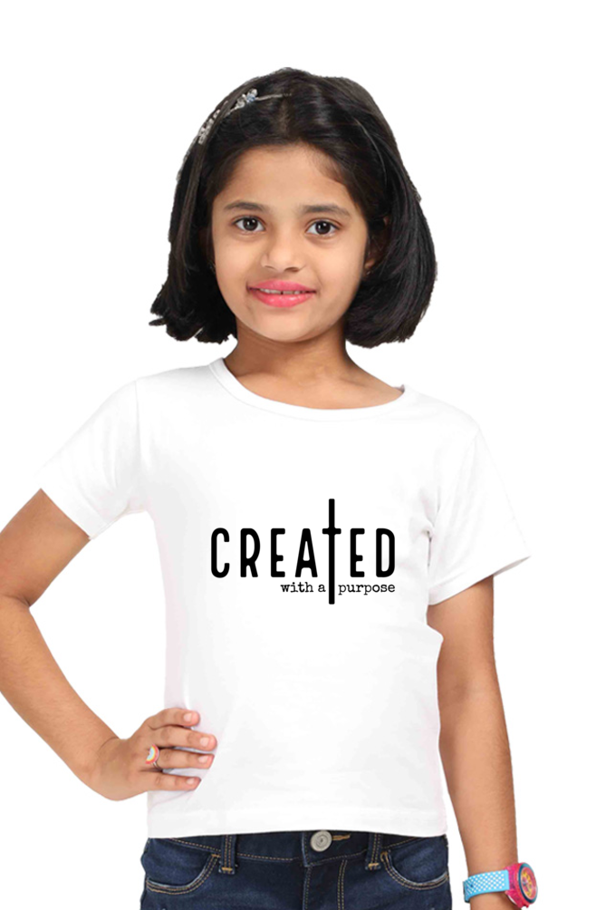 Created with a purpose motif - Kids Tshirt