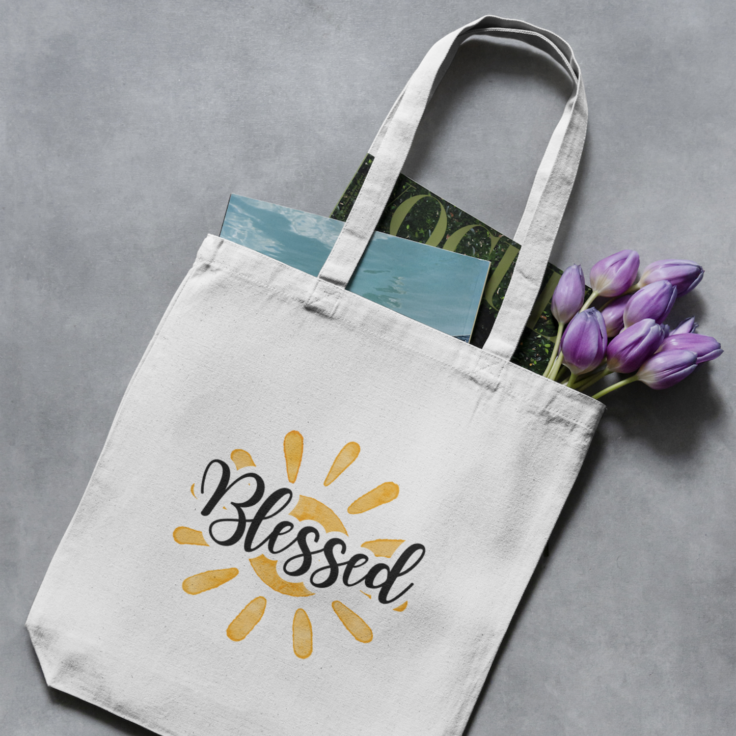 Tote Bag-Blessed-Sunshine-Vinyl print