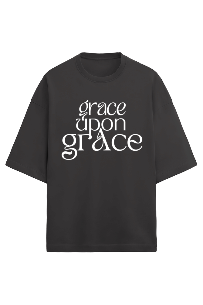 Grace upon Grace - Terry Oversized Tshirt - Puff print