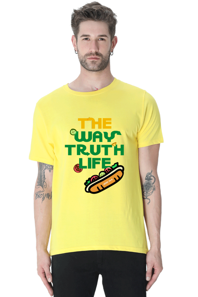 T-shirt - Men - Regular Fit - The Way Truth Life - John 14:6