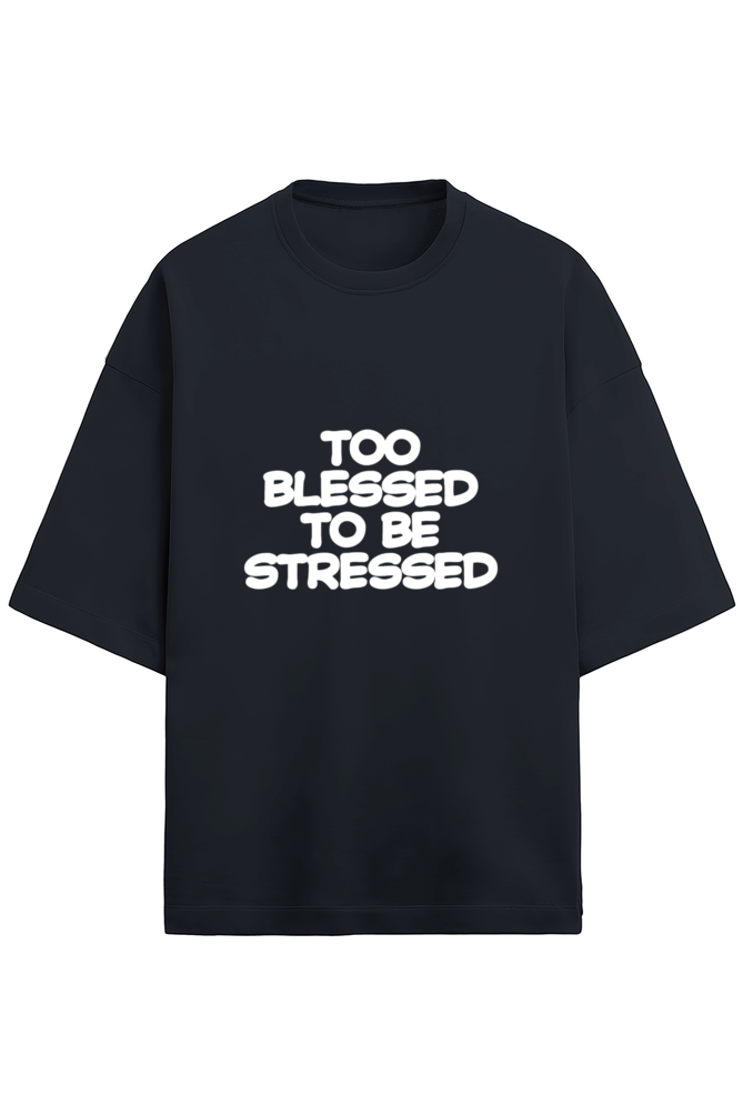 Too blessed to be stressed - Terry - Puff print