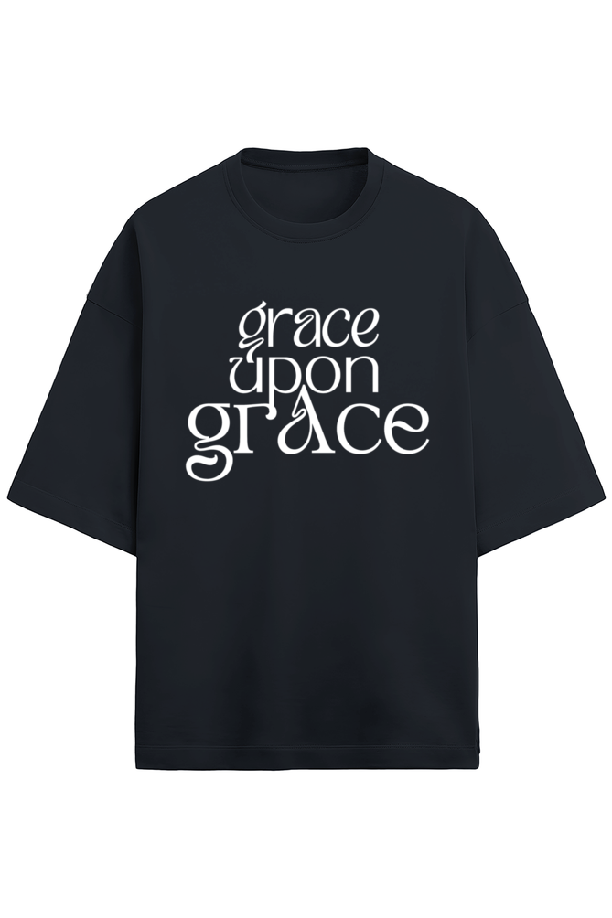 Grace upon Grace - Terry Oversized Tshirt - Puff print