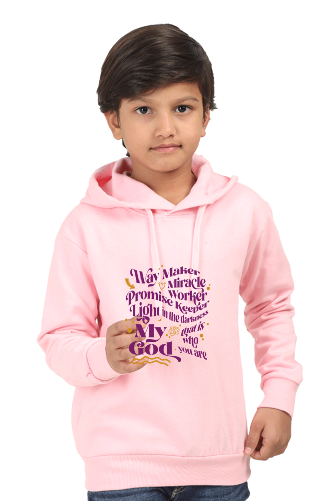 Hooded Sweatshirt for Kids - Way Maker, Miracle Worker