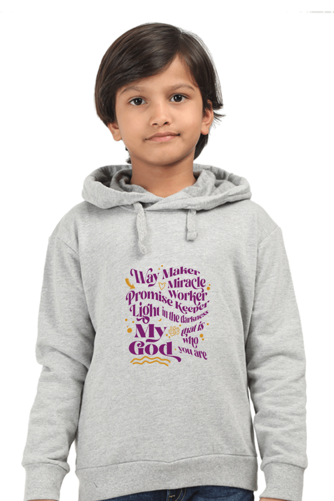 Hooded Sweatshirt for Kids - Way Maker, Miracle Worker