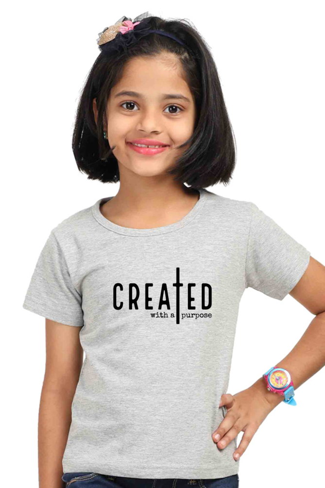 Created with a purpose motif - Kids Tshirt