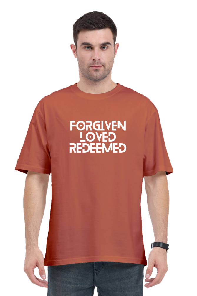 T-shirt - Unisex - Oversized - Forgiven.Loved.Redeemed