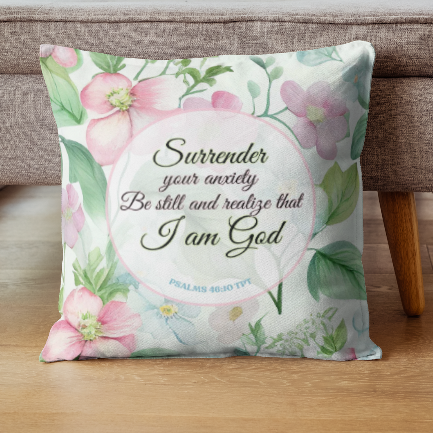 Cushion cover | Psalms 46:10 | Surrender, be still and know that I am God