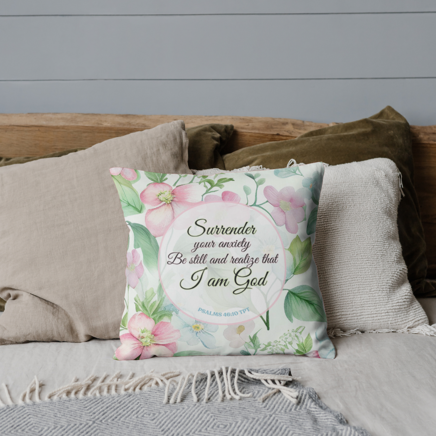 Cushion cover | Psalms 46:10 | Surrender, be still and know that I am God