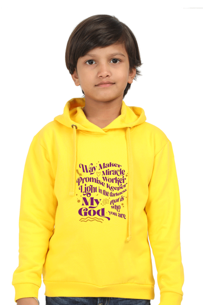 Hooded Sweatshirt for Kids - Way Maker, Miracle Worker