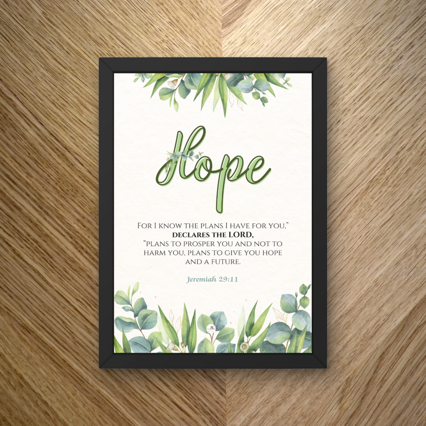 Bible verse frame - English - A4 - Jeremiah 29:11