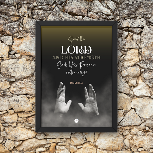 Bible verse frame - English - A4 - Psalms 105:4