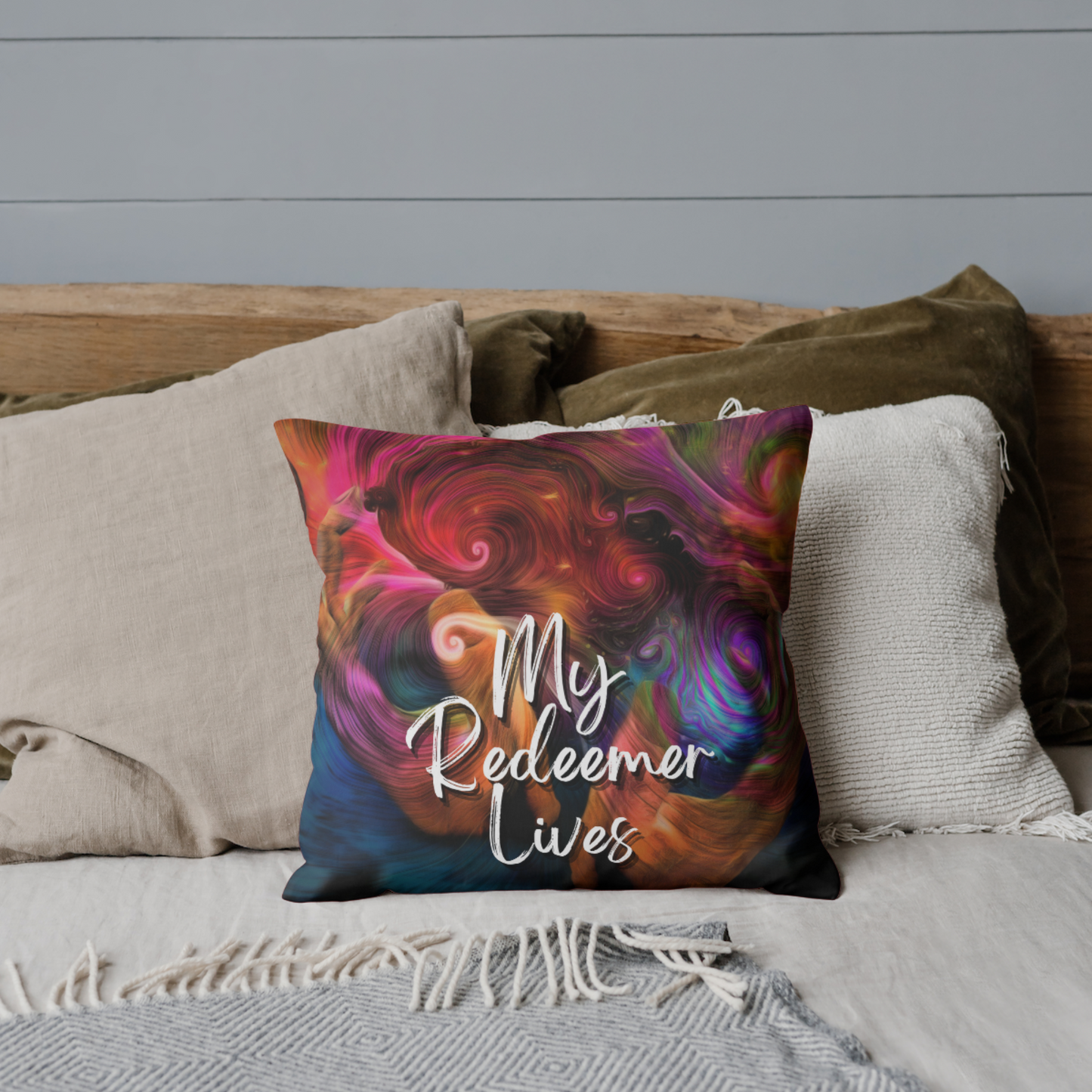 Cushion cover | My Redeemer Lives | Galaxy