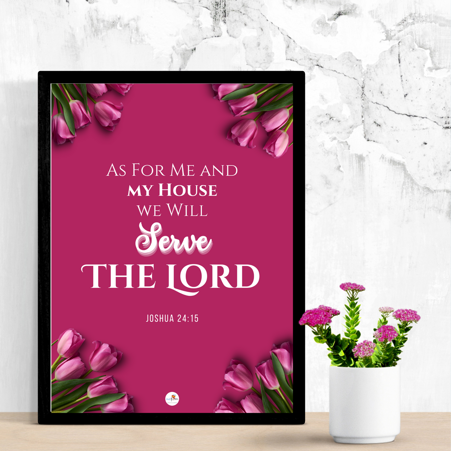 Bible verse frame - English - A4 - Joshua 24:15