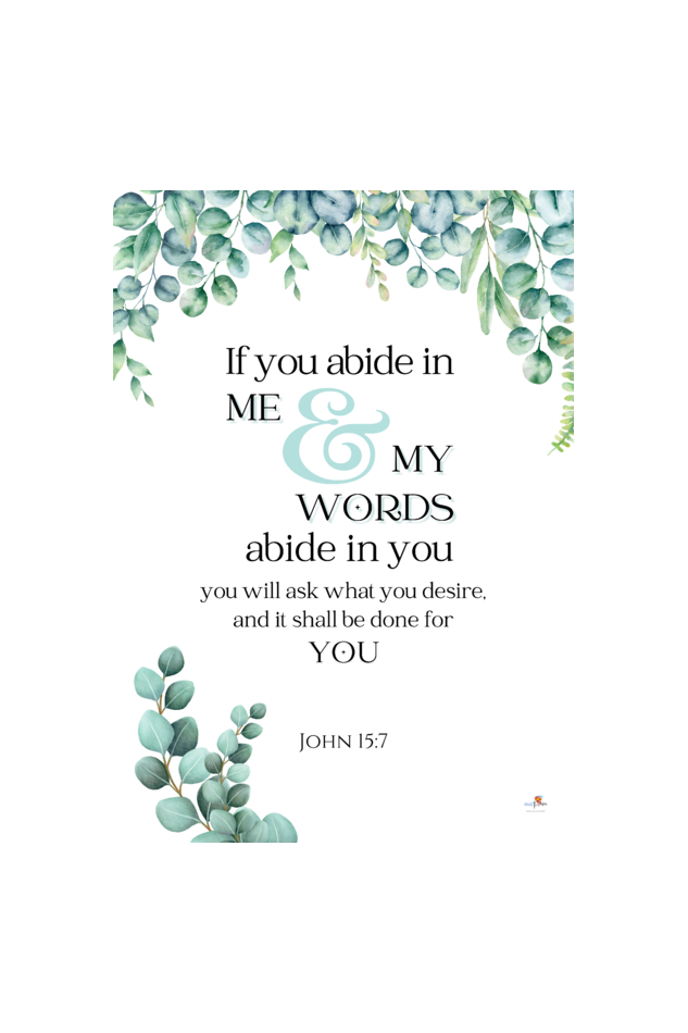 Bible verse frame - Eng - A4 - John 15:7