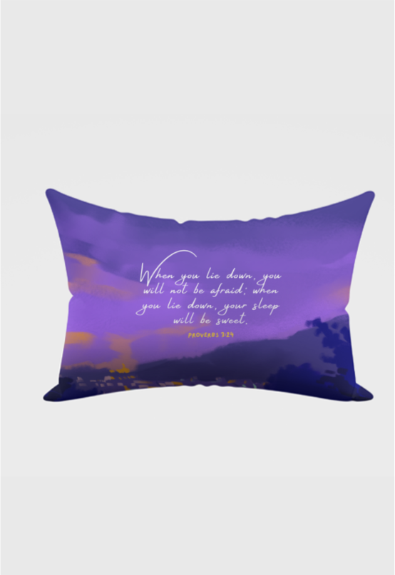 Pillow covers | All over print | Nightlight | Prov 3:24 | Purple