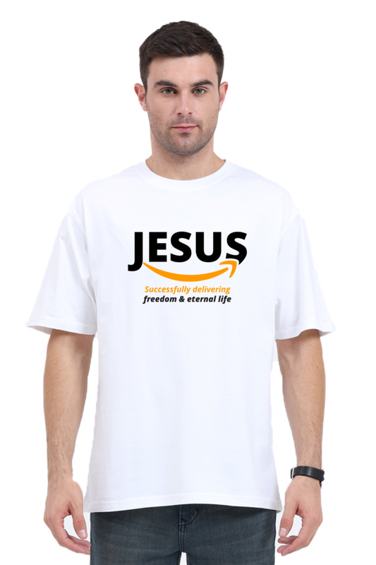 T-shirt - Unisex|White - Oversized - Jesus delivering life