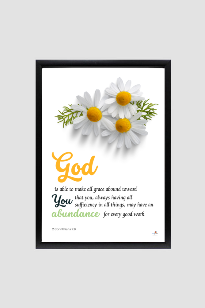 Bible verse frame - Eng - A4 - 2 Cor 9:8